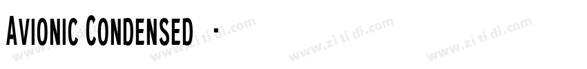 Avionic Condensed 粗体字体转换